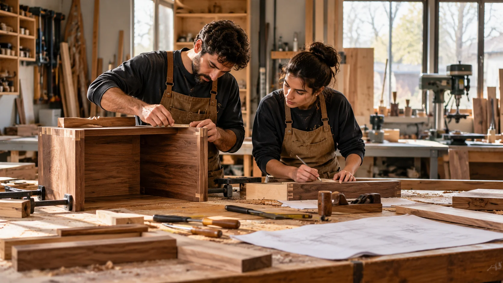 Hands-on training in the workshop with an experienced craftsperson.