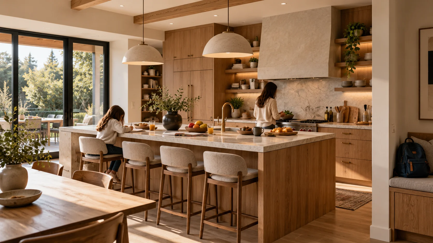 A kitchen designed around the way a family actually lives.